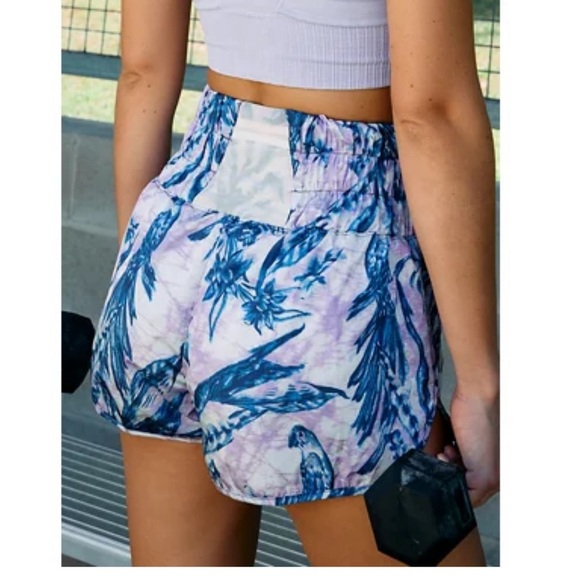 Free People The Way Home Short Tropical White Blue Sz S - Picture 3 of 16